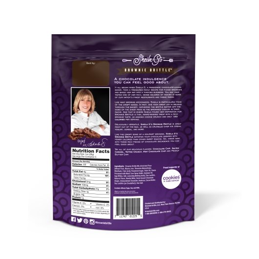 Sheila G's Brownie Brittle Dark Chocolate Sea Salt Brownie Brittle, 5 Ounce, 6 Per Case