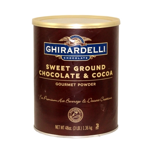 Ghirardelli Sweet Ground Hot Chocolate Cocoa Can; 3 Pound; 6 Per Case