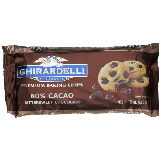 Ghirardelli 60% Cacao Bittersweet Chocolate Baking Chip; 0.64 Pound; 12 Per Case