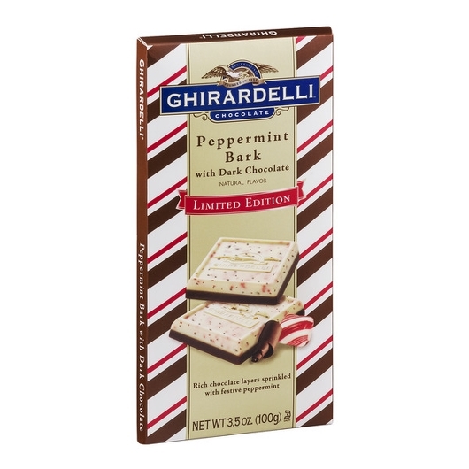 Ghirardelli Chocolate Bar Peppermint Bark With Dark Chocolate; 3.5 Ounce; 16 Per Case