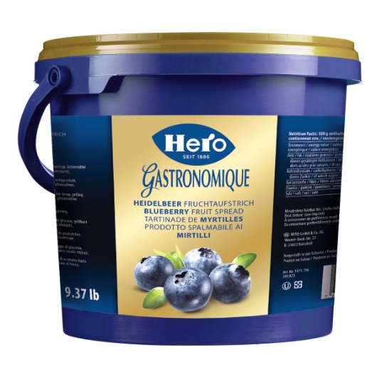 Hero Blueberry Pail, 9.37 Pound, 1 Per Case