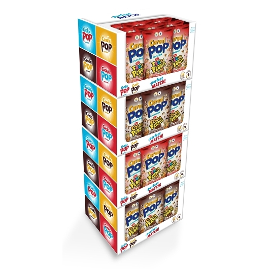 Snaxsational Brands Flavor Cereal Pop Shipper, 48 Count