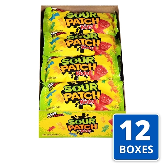 Sour Patch Kids Gummy Candy Bag, 2 Ounce, 24 Per Pack, 12 Per Case