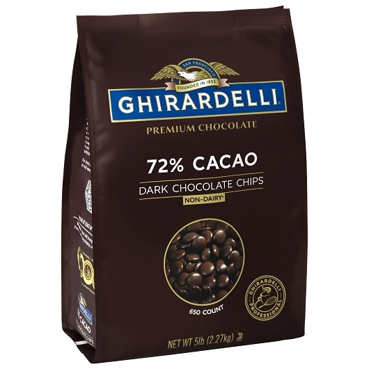 Ghirardelli 72% Cacao Chocolate Chip; 80 Ounce; 2 Per Case