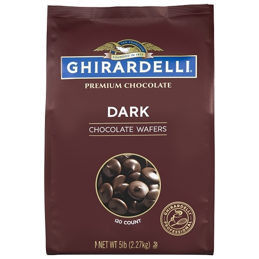 Ghirardelli Queen Dark Chocolate Wafers; 80 Ounce; 2 Per Case