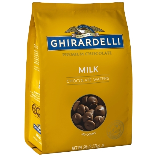 Ghirardelli Stanford Milk Chocolate Wafers; 80 Ounce; 2 Per Case