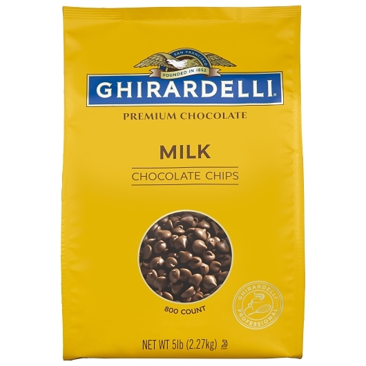 Ghirardelli Milk Chocolate Chips; 80 Ounce; 2 Per Case
