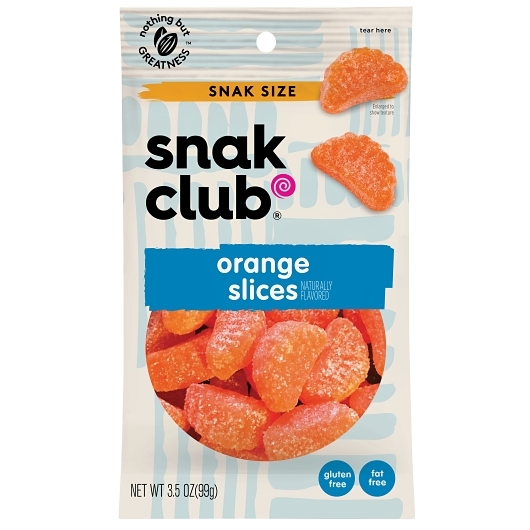 Snak Club Orange Slices Gummy Candy, 3.5 Ounce, 12 per case