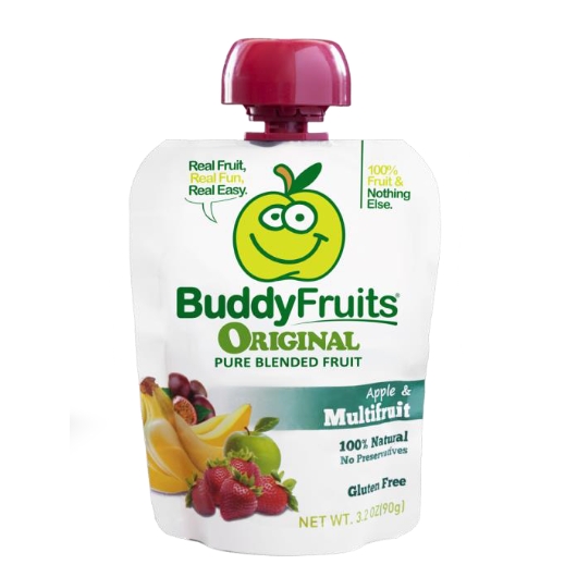 Buddy Fruits Pure Blended Multi-Fruit Snack, 3.2 Ounces, 18 Per Case