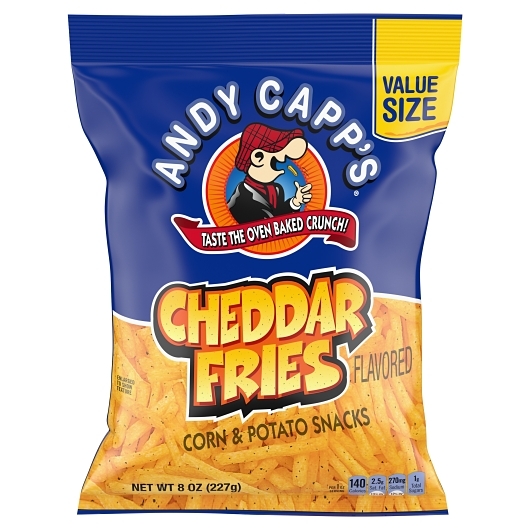 Andy Capp Cheddar Fries Unpriced Display Ready; 8 Ounce; 8 Per Case