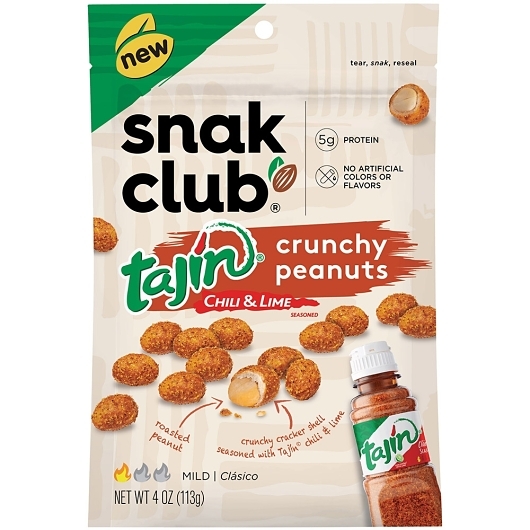 Snak Club Tajin Crunchy Peanut, 4 Ounce, 6 per case