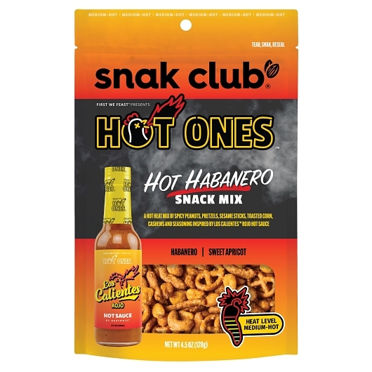 Snak Club Hot Ones Hot Habanero Snack Mix, 4.5 Ounce, 6 per case