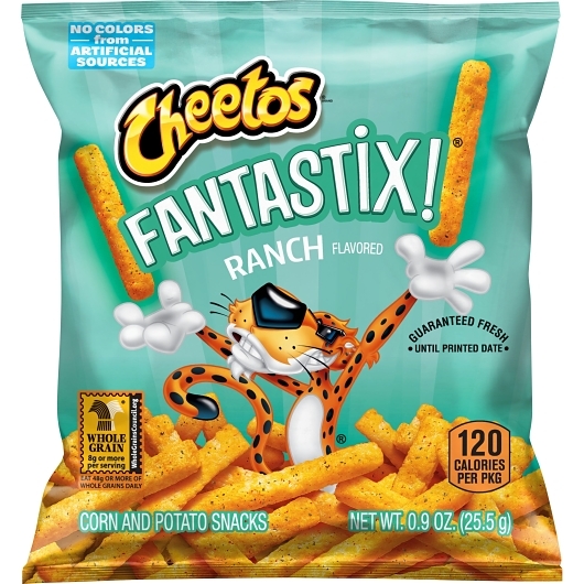 Cheetos Fantastix Corn And Potato Snacks Ranch, 0.9 Ounce, 104 Per Case
