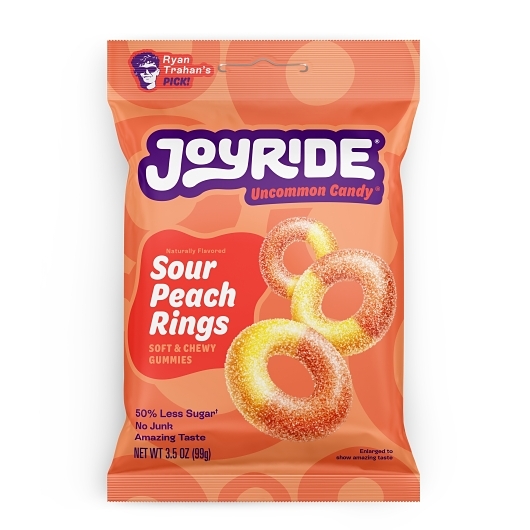 Joyride Sour Peach Rings; 3.5 Ounce; 10 Per Case