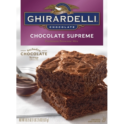 Ghirardelli Supreme Chocolate Brownie Mix; 18.75 Ounce; 12 Per Case