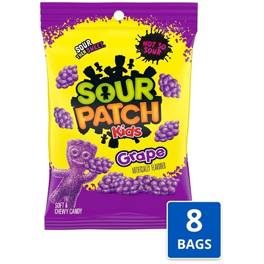 Sour Patch Kids Grape Soft, 8.02 Ounce, 8 Per Case