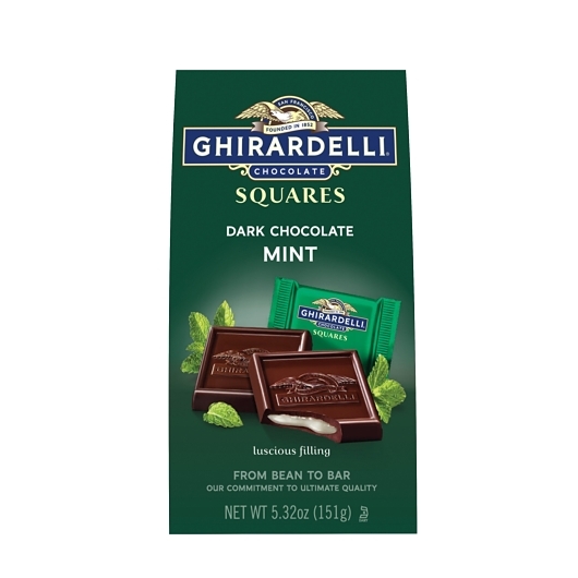 Ghirardelli Dark Chocolate Mint Square; 0.35 Pound; 6 Per Case