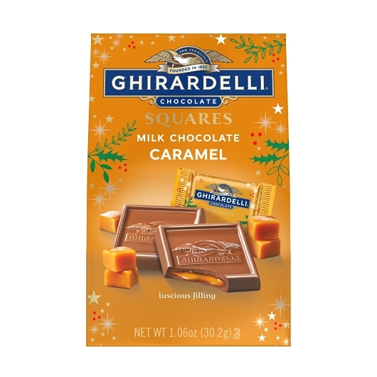 Ghirardelli Prepak Display Quickset Milk And Caramel Chocolate Square; 0.08 Pound; 24 Per Case