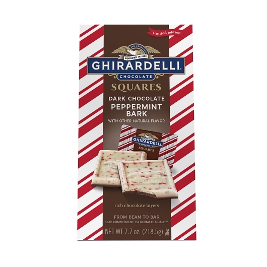 Ghirardelli Dark Chocolate Peppermint Bark Square; 0.53 Pound; 12 Per Case