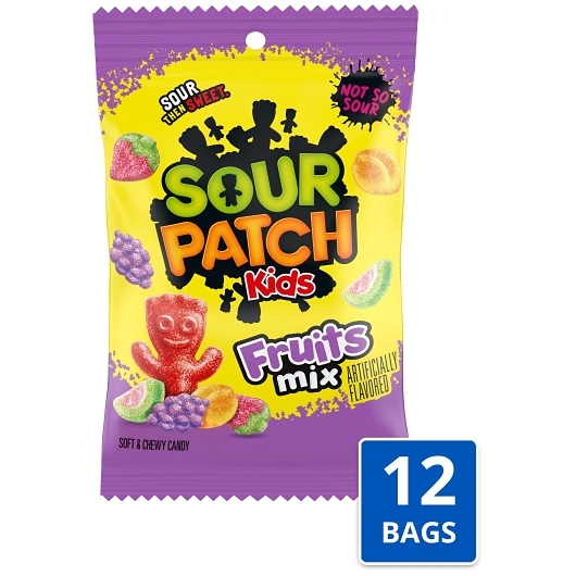 Sour Patch Kids Assorted Fruits Soft, 7.35 Ounce, 12 Per Case