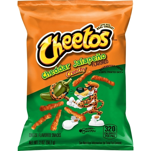Cheetos Crunchy Jalapeno Cheddar Cheese Flavored Snack, 2 Ounce, 64 Per Case