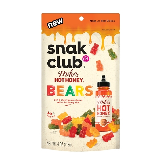 Snak Club Hot Honey Gummy Bears, 4 Ounce, 6 per case