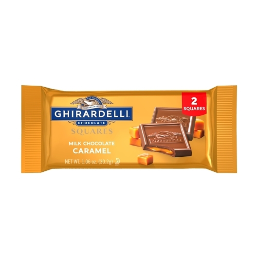 Ghirardelli Milk Chocolate Caramel Square; 0.07 Pound; 16 Per Pack; 2 Per Case