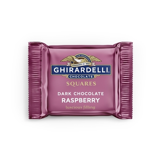 Ghirardelli Dark & Raspberry Chocolate Squares; 0.03 Pound; 430 Per Case