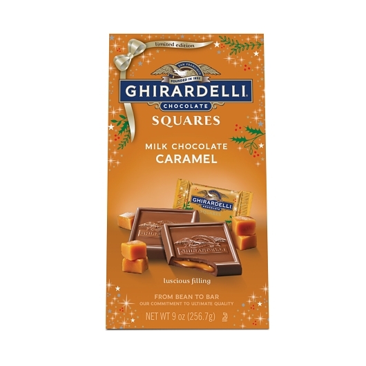 Ghirardelli Holiday Milk Chocolate Caramel Square; 0.56 Pound; 12 Per Case