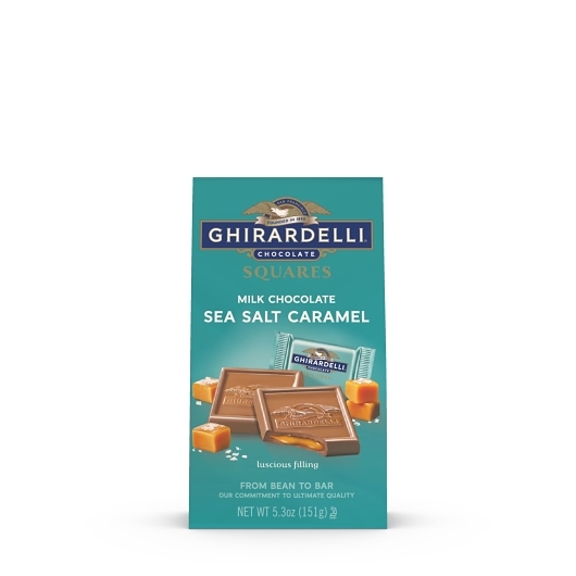Ghirardelli Milk Chocolate Sea Salt Caramel Squares Medium Bag; 0.33 Pound; 6 Per Case