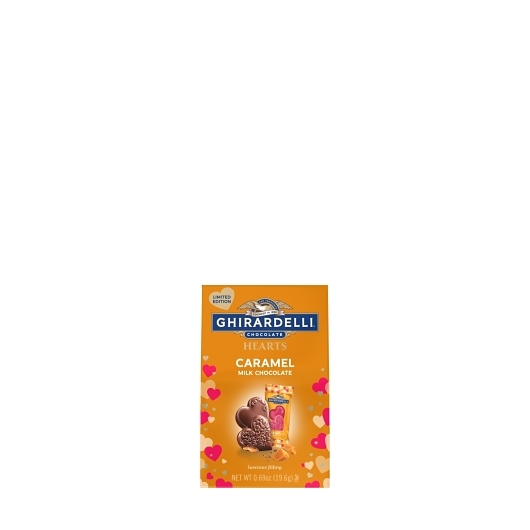 Ghirardelli Milk Chocolate Caramel Duet Hearts; 0.06 Pound; 24 Per Case