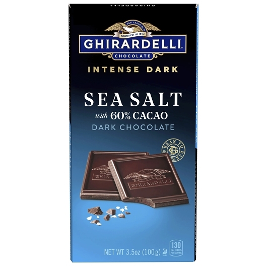 Ghirardelli Dark Chocolate 60% Cacao With Sea Salt Bar; 0.22 Pound; 12 Per Case