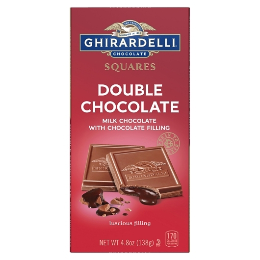 Ghirardelli Milk Chocolate Double Chocolate Squares Bar; 0.3 Pound; 10 Per Case