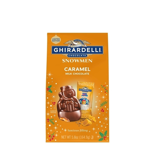 Ghirardelli Milk Chocolate Caramel Snowmen; 0.36 Pound; 12 Per Case