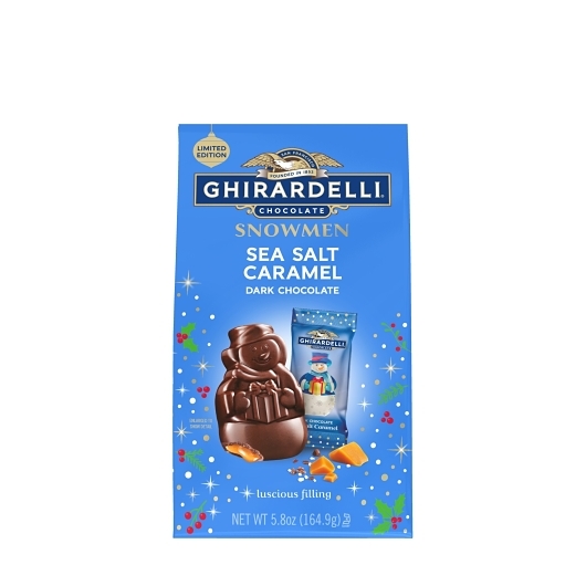 Ghirardelli Dark Chocolate Sea Salt Caramel Snowmen; 0.36 Pound; 12 Per Case