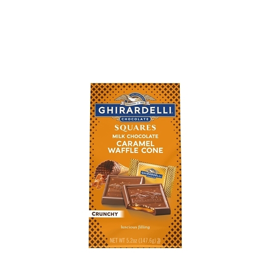 Ghirardelli Milk Chocolate Caramel Waffle Cone Squares; 0.3 Pound; 6 Per Case