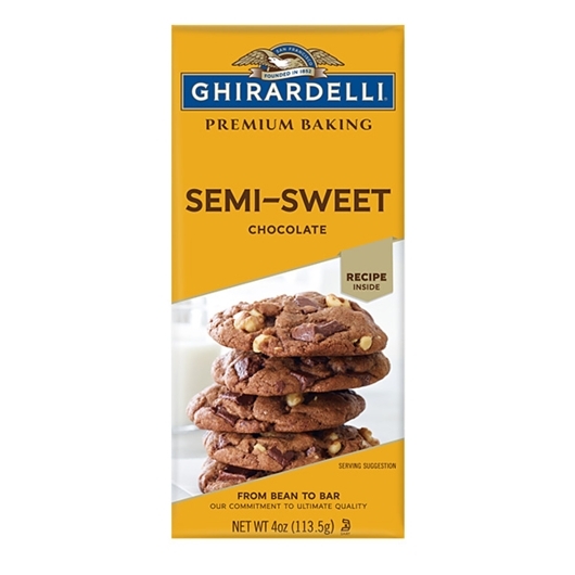 Ghirardelli Baking Bar Semi Sweet Chocolate; 0.26 Pound; 12 Per Case