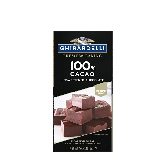 Ghirardelli Baking Bar 100% Cacao; 0.26 Pound; 12 Per Case