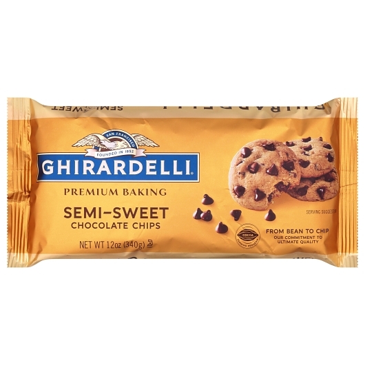 Ghirardelli Semi-Sweet Chocolate Baking Chip; 0.76 Pound; 12 Per Case