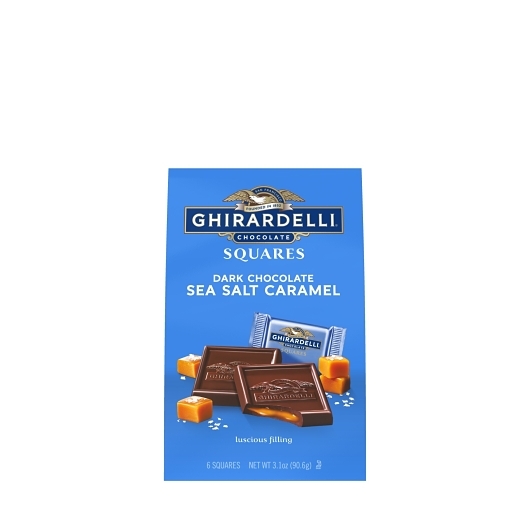 Ghirardelli Dark Chocolate Sea Salt Caramel Squares; 3.1 Ounce; 6 Per Case