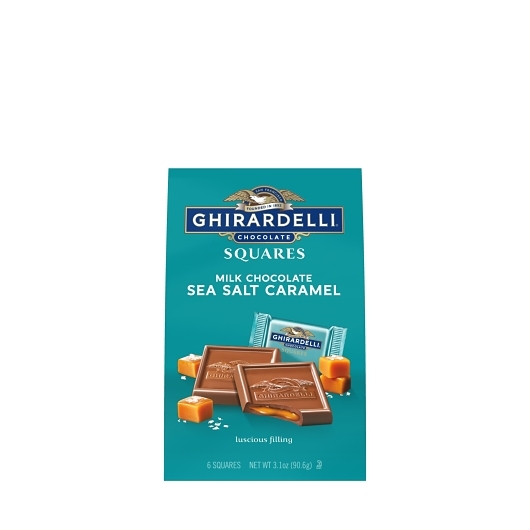 Ghirardelli Milk Chocolate Sea Salt Caramel Squares; 3.1 Ounce; 6 Per Case