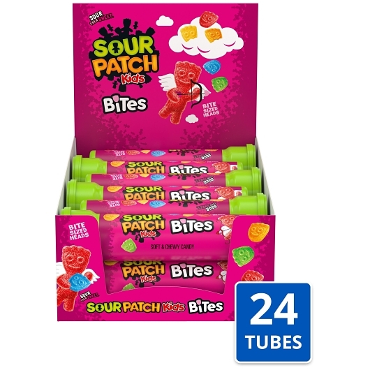 Sour Patch Kids Valentine Soft Candy Bites, 1.8 Ounce, 12 Per Pack, 2 Per Case