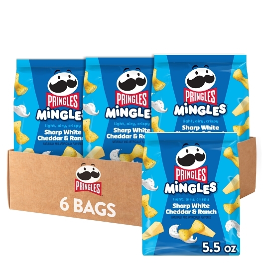 Pringles Mingles Sharp White Cheddar & Ranch, 5.5 Ounce, 6 Per Case