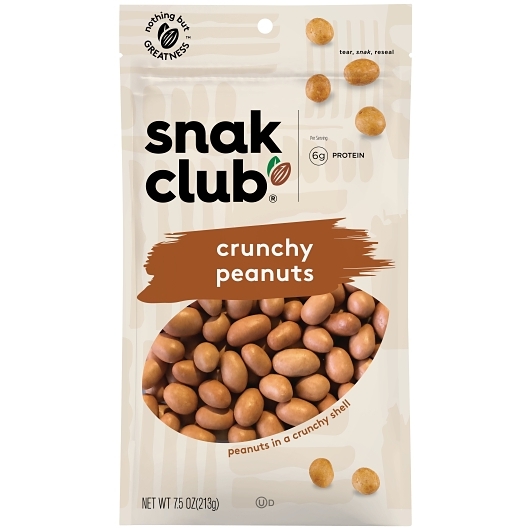 Snak Club Crunchy Peanuts, 7.5 Ounce, 6 per case
