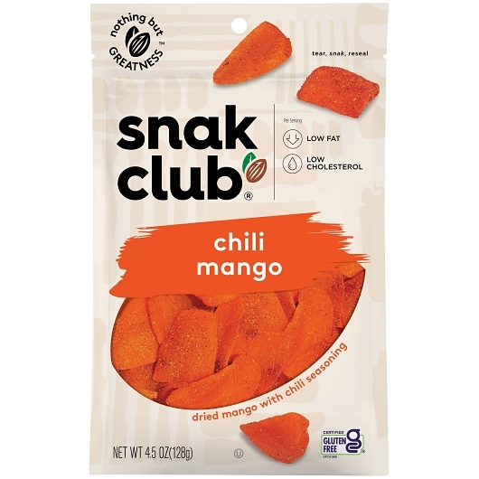 Snak Club Dried Chili Mango, 4.5 Ounce, 6 per case