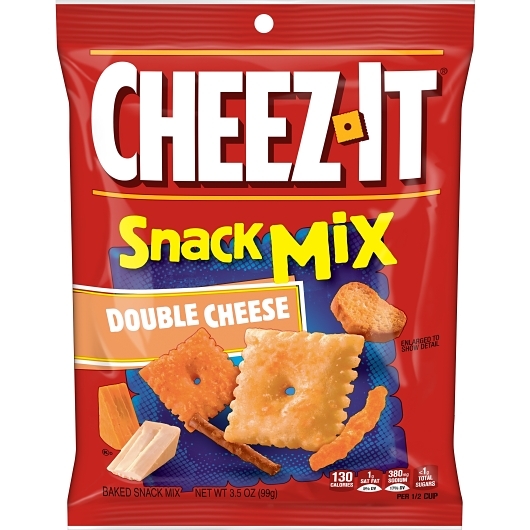 Cheez-It Double Cheese Crackers Snack Mix, 3.5 Ounce, 6 Per Case