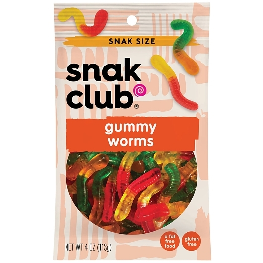 Snak Club Gummy Worms, 4 Ounce, 12 per case
