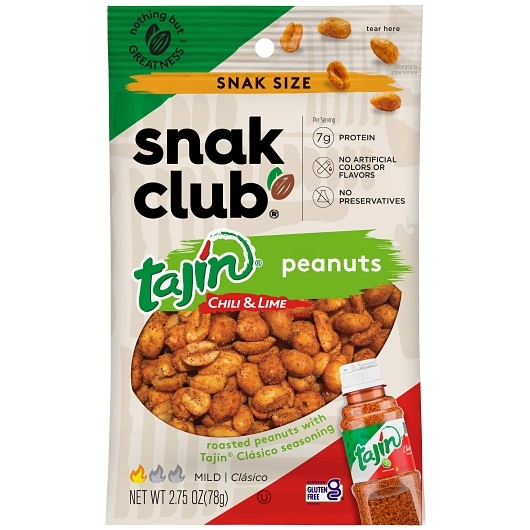 Snak Club Tajin Classico Peanuts, 2.75 Ounce, 12 per case