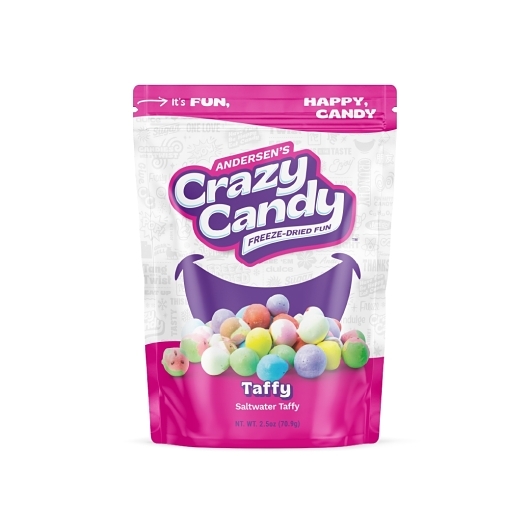 Crazy Candy Saltwater Taffy, 2.4 Ounce, 12