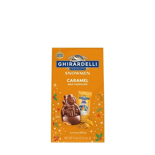 Ghirardelli Caramel Filled Milk Chocolate Snowmen; 0.26 Pound; 12 Per Case